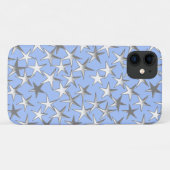 銀の星、青淡い色の色 Case-Mate iPhoneケース (裏面(横))