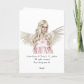 銀の月のグリーティングカード カード (裏面)