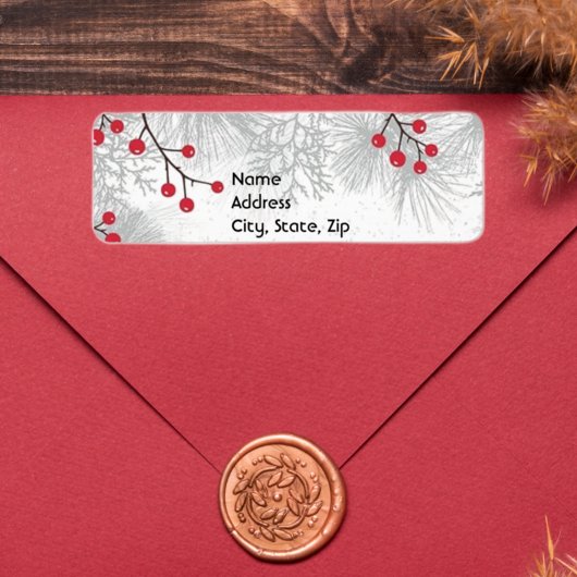 銀の枝と果実のラベル ラベル