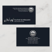 銀の株式共有市場グラフマネーマーケット 名刺 (正面/裏面)