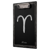 銀の様式星占いのシンボルを打った牡羊座 クリップボード (左)