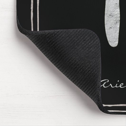 銀の様式星占いのシンボルを打った牡羊座 マウスパッド (コーナー)