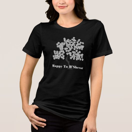 銀の樹の花トゥ・ビシェバット トライブレンドTシャツ (正面)