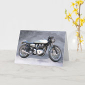 銀の水色 カード (黄色い花)