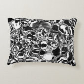 銀の泡にガラスまたは金属の色調 アクセントクッション (裏面)