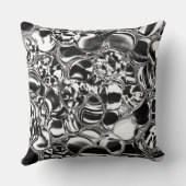 銀の泡にガラスまたは金属の色調 クッション (裏面)