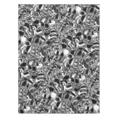 銀の泡にガラスまたは金属の色調 テーブルクロス (正面)