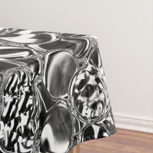 銀の泡にガラスまたは金属の色調 テーブルクロス (インサイチュ)
