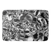 銀の泡にガラスまたは金属の色調 バスマット (正面)