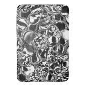 銀の泡にガラスまたは金属の色調 バスマット (正面縦)