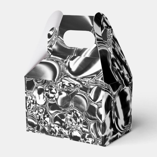 銀の泡にガラスまたは金属の色調 フェイバーボックス (正面サイド)