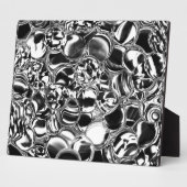 銀の泡にガラスまたは金属の色調 フォトプラーク (側面)