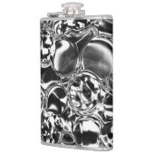 銀の泡にガラスまたは金属の色調 フラスク (左)