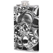 銀の泡にガラスまたは金属の色調 フラスク (左)