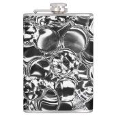 銀の泡にガラスまたは金属の色調 フラスク (正面)