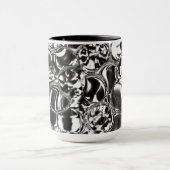 銀の泡にガラスまたは金属の色調 マグカップ (中央)