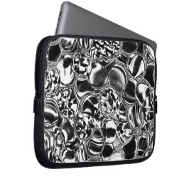 銀の泡にガラスまたは金属の色調 ラップトップスリーブ