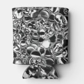 銀の泡にガラスまたは金属の色調 缶クーラー (裏面)