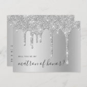 銀の滴りが君の名誉の母になる インビテーションポストカード (正面/裏面)