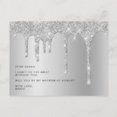銀の滴りが君の名誉の母になる インビテーションポストカード (裏面)