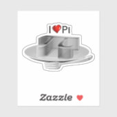 銀の皿に載ったπ シール (シート)