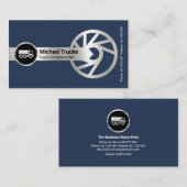 銀の矢じりのグローバルタイヤリムトラック輸送 名刺 (正面/裏面)