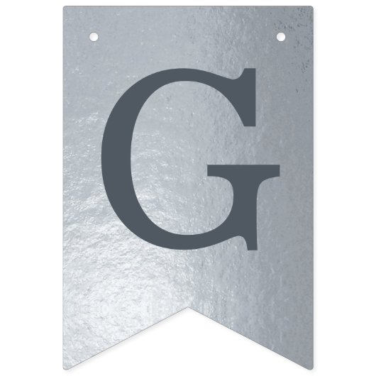 銀の神が6つの手紙の名前の洗礼聖餐会 バンティングフラッグ (第1の旗)