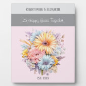 銀の結婚25周年記念の花の名前 ピンク フォトプラーク (正面)