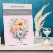 銀の結婚25周年記念の花の名前 ピンク フォトプラーク (側面)