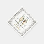 銀の結婚25周年記念 スタンダードカクテルナプキン (角)