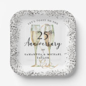 銀の結婚25周年記念 ペーパープレート (正面)