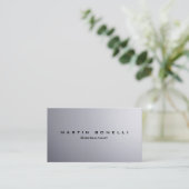 銀の背スタイリッシュ景は無地クリーン 名刺 (スタンド正面)