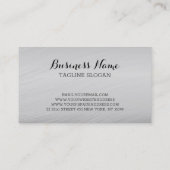 銀の背景とグリッター 名刺 (裏面)