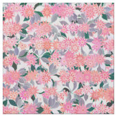 銀の花の背景にピンクの葉花 ファブリック (クローズアップ)