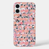 銀の花の背景にピンクの葉花 Case-Mate iPhoneケース (裏面)