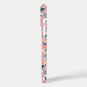 銀の花の背景にピンクの葉花 Case-Mate iPhoneケース (裏面 / 左)