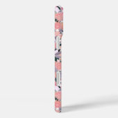 銀の花の背景にピンクの葉花 Case-Mate iPhoneケース (裏面 / 右)