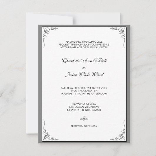 銀の花を咲かせる。〜結婚の 招待状 (正面)