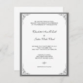 銀の花を咲かせる。〜結婚の 招待状 (正面/裏面)