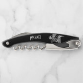 銀の虎の頭(黒) ソムリエナイフ (裏面)