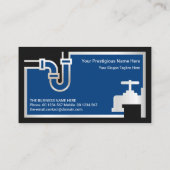 銀の蛇口、パイプ、青の洪水、配管工 名刺 (裏面)