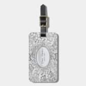 銀の装飾的なルックラゲッジタグ ラゲッジタグ (正面縦)