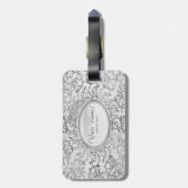 銀の装飾的なルックラゲッジタグ ラゲッジタグ (裏面縦)