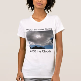 銀の裏地のある雲Tシャツ Tシャツ