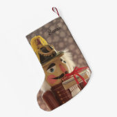 銀の贈り物でくるみ割り スモールクリスマスストッキング (裏面 (吊り時))