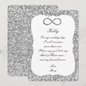 銀の輝き シルバー 無限 メイド オブ オナー カード (正面/裏面)