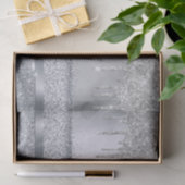 銀の金属グリッターが弓を乾エレガントかす 薄葉紙 (ギフト)