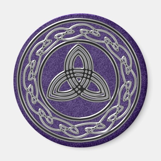 銀の金属ケルトのホイールノットとトリニティ マグネット (正面)