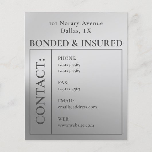 銀の金属公証人  チラシ (裏面)