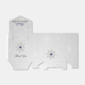 銀の雪の結晶ブライダルシャワーの箱 フェイバーボックス (折り畳みなし)